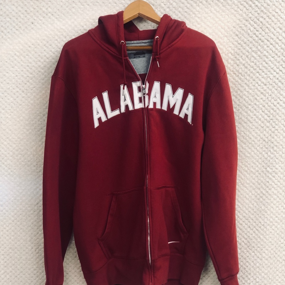 Nike Alabama Crimson Red Zippered Hoodie Size XXL